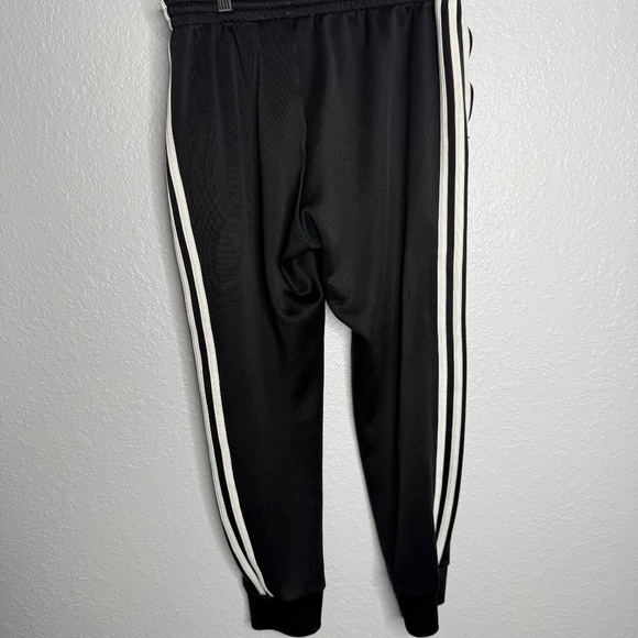 Adidas Mens Medium Black three stripes fleece sweatpants - Picture 5 of 7